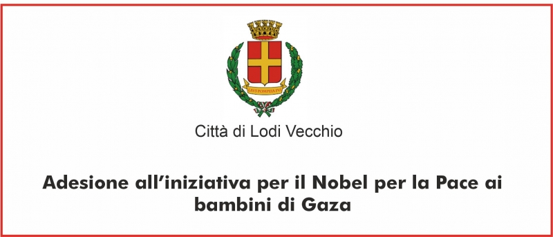Adesione all\'iniziativa per il  Nobel per la Pace ai bambini di Gaza